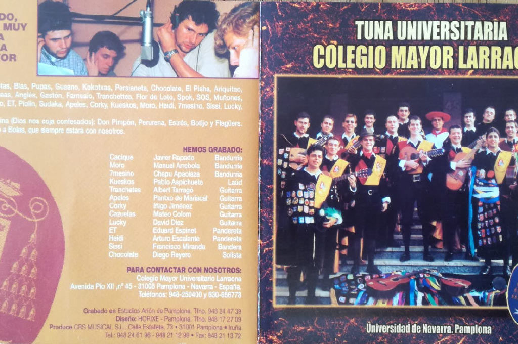 cd con canciones de la tuna del colegio mayor larraona