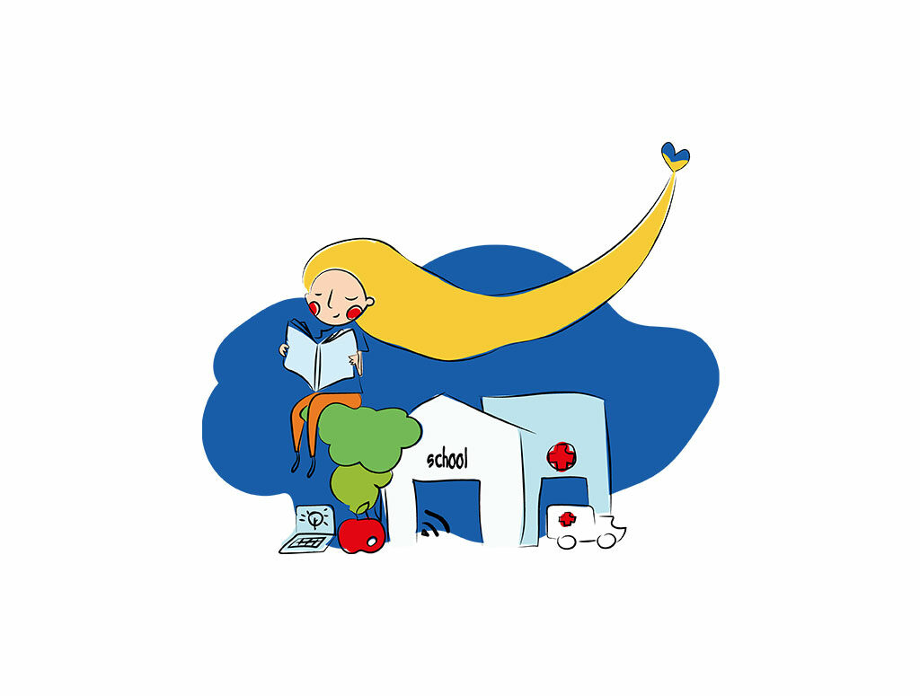 ilustración de una iniciativa solidaria a favor de ucrania