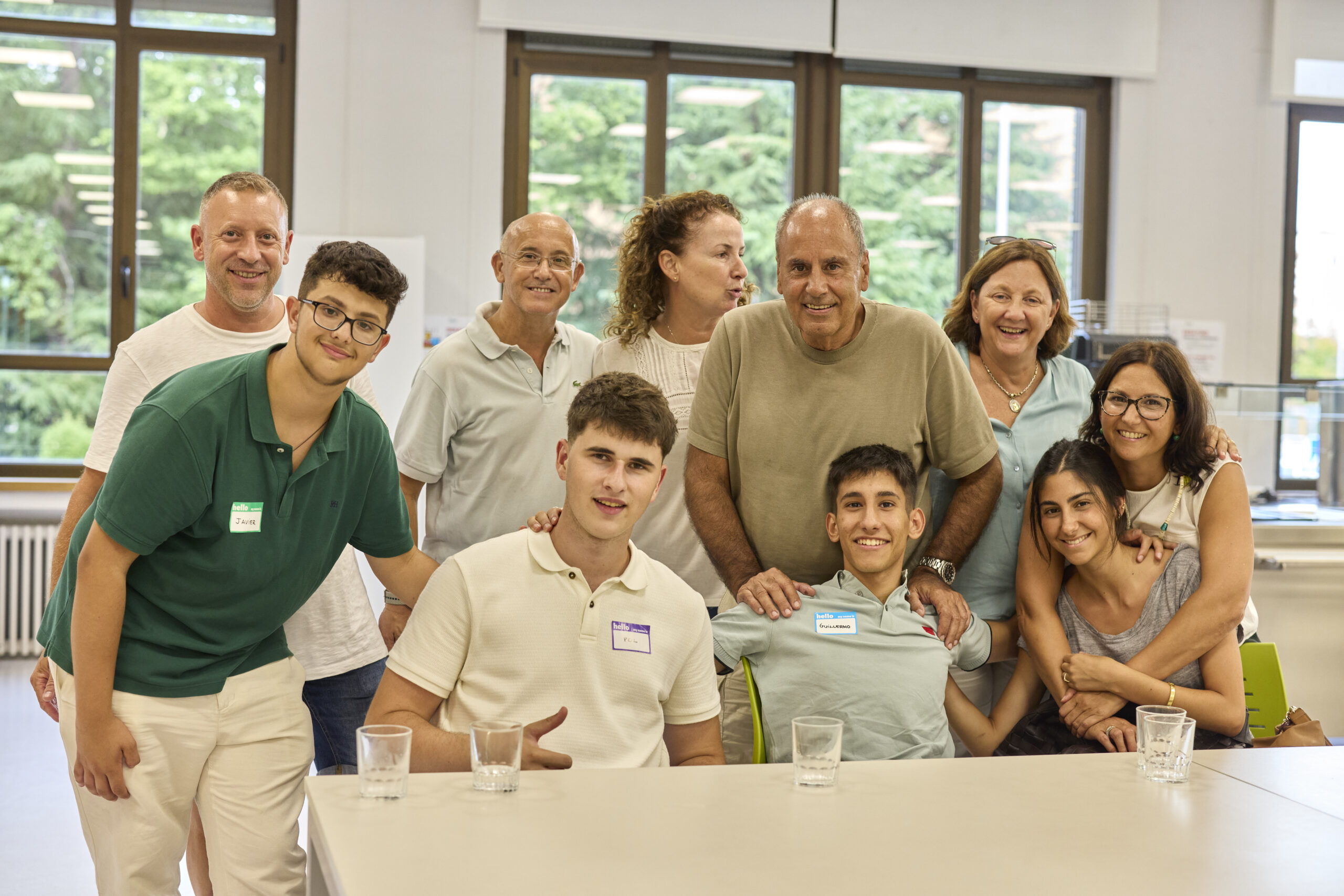Familia en día de llegada