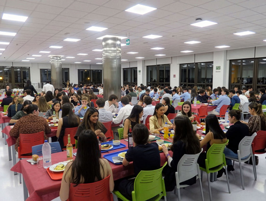 comedor lleno fiesta navidad
