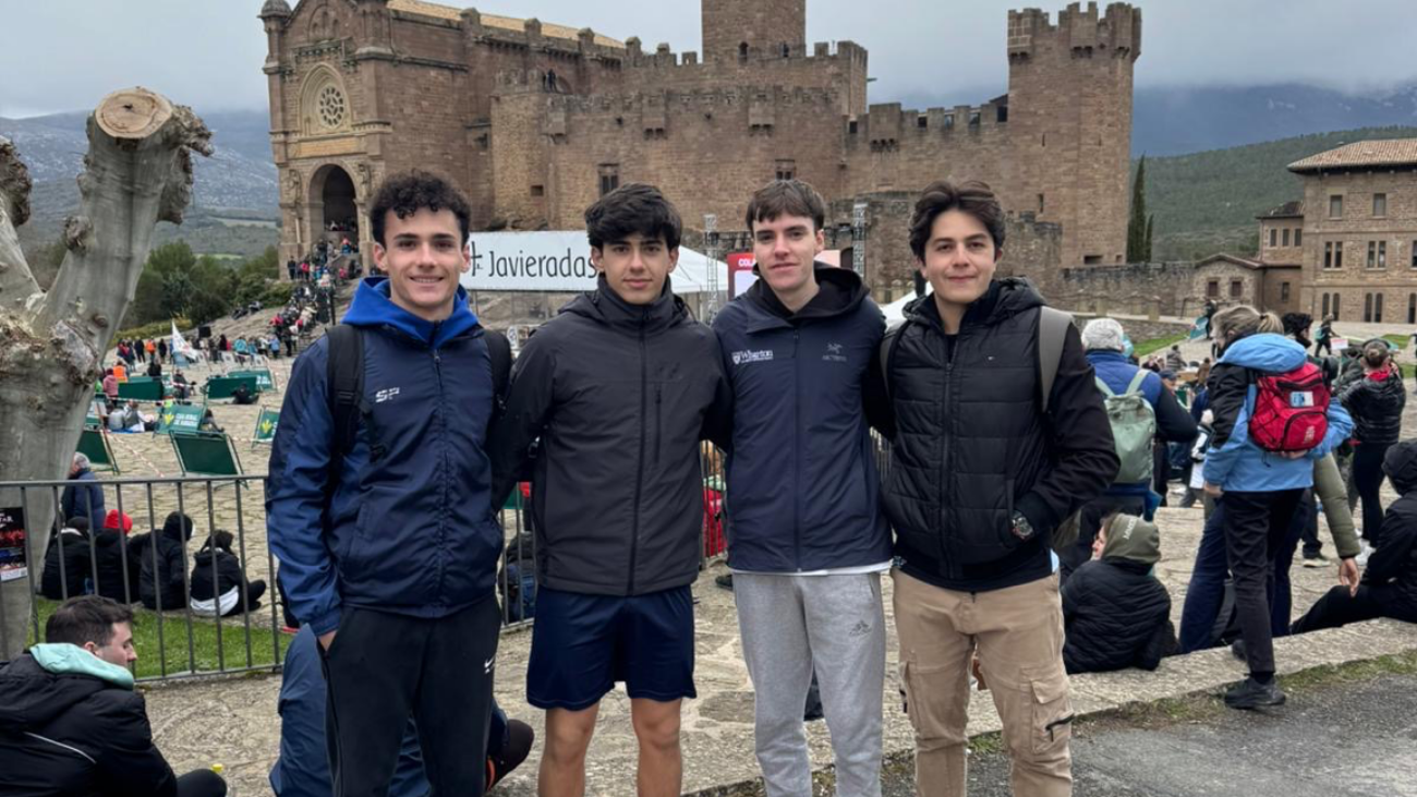 Matías, a la derecha, en la Javierada